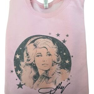 Dolly Parton Pink Graphic Long Sleeve Women's Sweatshirt 2x